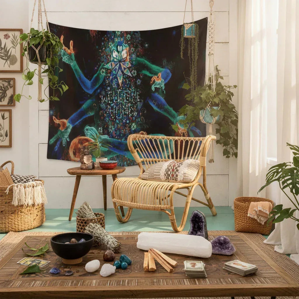 Cosmic Abstract Tapestry - Sorceress Sanctuary 150×100cm-150×130cm-200×150cm
