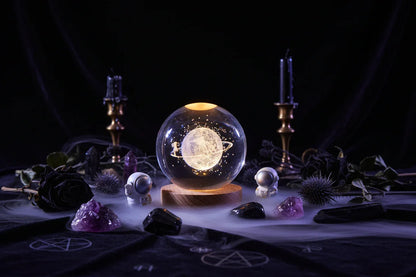 Cosmic Ball Lamp - Sorceress Sanctuary Nebula-Deer-Single Astronaut-Ferris Wheel-Newt