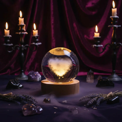 Cosmic Ball Lamp - Sorceress Sanctuary Nebula-Deer-Single Astronaut-Ferris Wheel-Newt