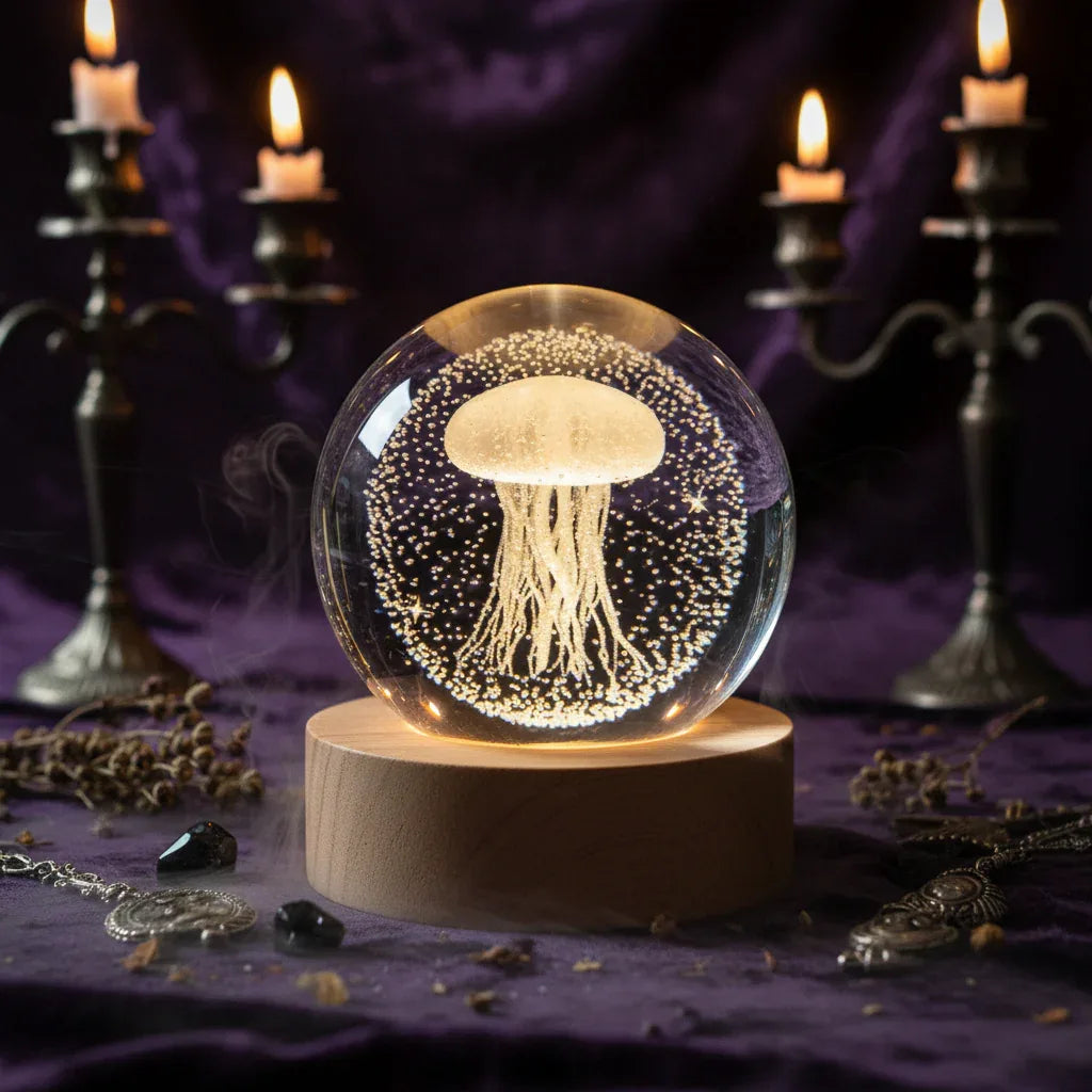 Cosmic Ball Lamp - Sorceress Sanctuary Nebula-Deer-Single Astronaut-Ferris Wheel-Newt