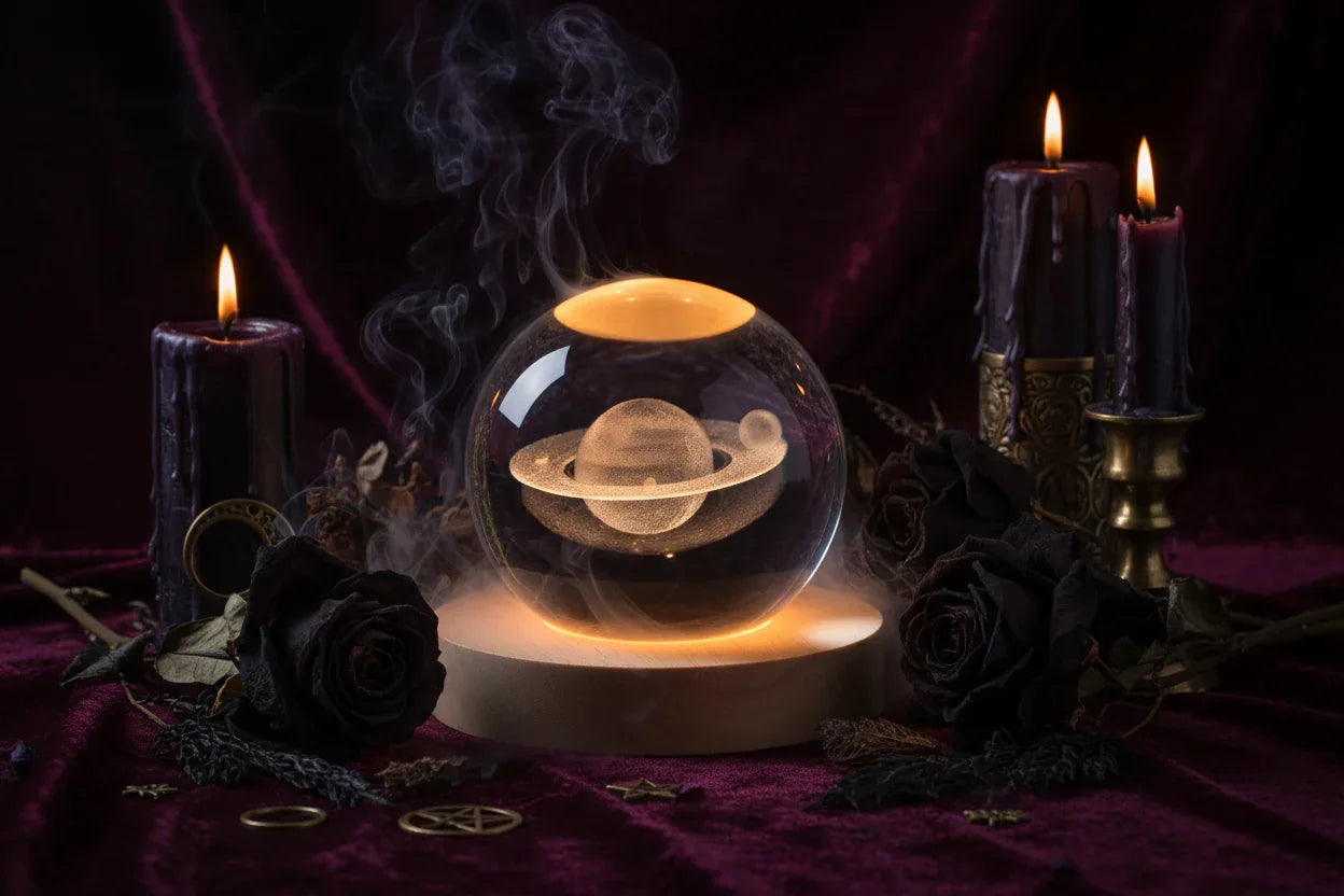 Cosmic Ball Lamp - Sorceress Sanctuary Nebula-Deer-Single Astronaut-Ferris Wheel-Newt