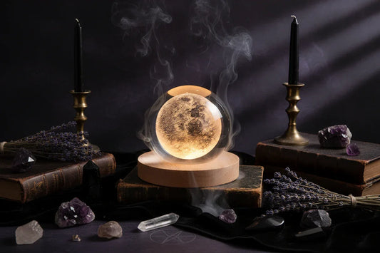 Cosmic Ball Lamp - Sorceress Sanctuary Nebula-Deer-Single Astronaut-Ferris Wheel-Newt
