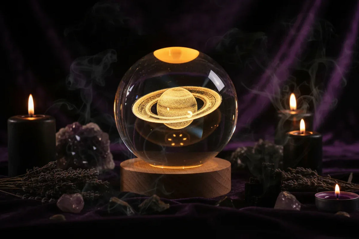 Cosmic Ball Lamp - Sorceress Sanctuary Nebula-Deer-Single Astronaut-Ferris Wheel-Newt