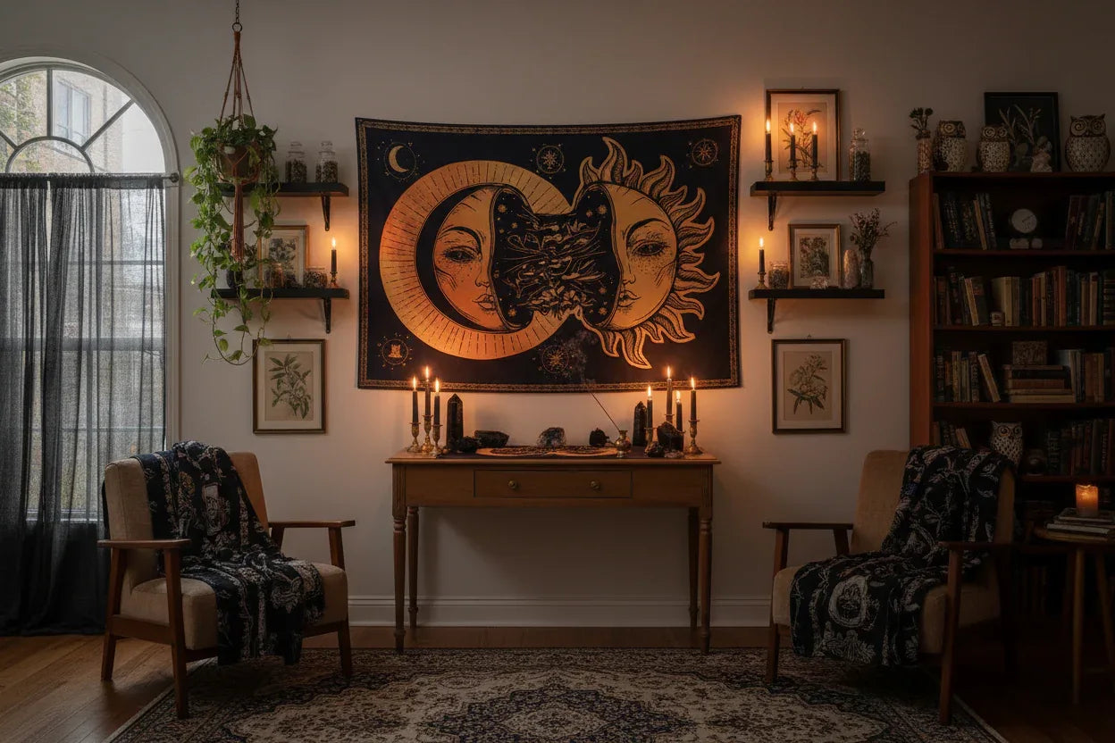 Cosmic Sun Tapestry - Sorceress Sanctuary 1 / 95 x 73-1 / 150 x 130-1 / 150 x 150-1 / 150 x 200