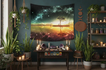 Cosmic Sunset Tapestry - Sorceress Sanctuary 95x73cm-150x130cm