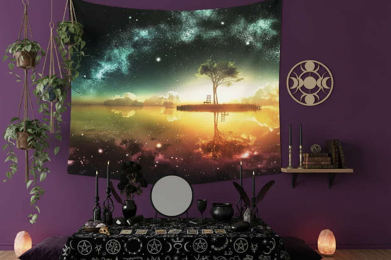 Cosmic Sunset Tapestry - Sorceress Sanctuary 95x73cm-150x130cm