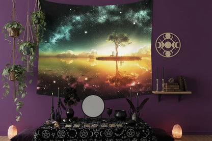 Cosmic Sunset Tapestry - Sorceress Sanctuary 95x73cm-150x130cm