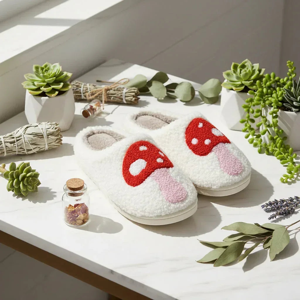 Cozy Mushroom Slippers - Sorceress Sanctuary White / 37-38-White / 39-40-White / 41-42-White / 43-44-Black / 41-42