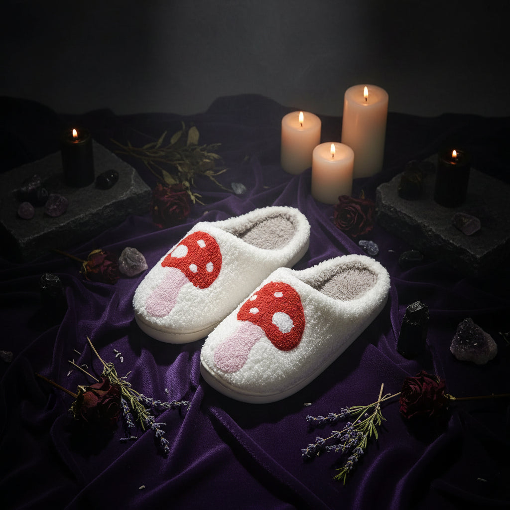 Cozy Mushroom Slippers - Sorceress Sanctuary White / 37-38-White / 39-40-White / 41-42-White / 43-44-Black / 41-42