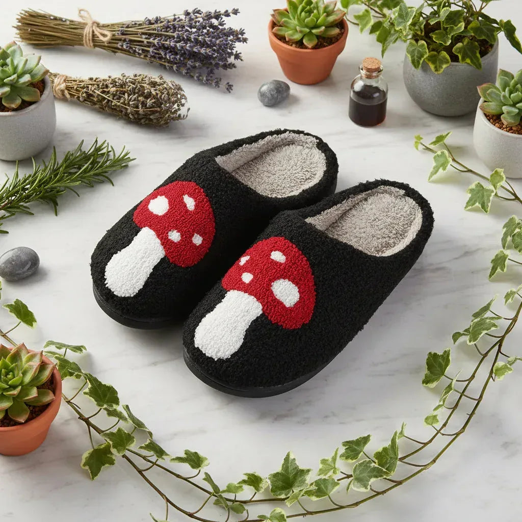 Cozy Mushroom Slippers - Sorceress Sanctuary White / 37-38-White / 39-40-White / 41-42-White / 43-44-Black / 41-42
