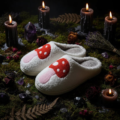 Cozy Mushroom Slippers - Sorceress Sanctuary White / 37-38-White / 39-40-White / 41-42-White / 43-44-Black / 41-42