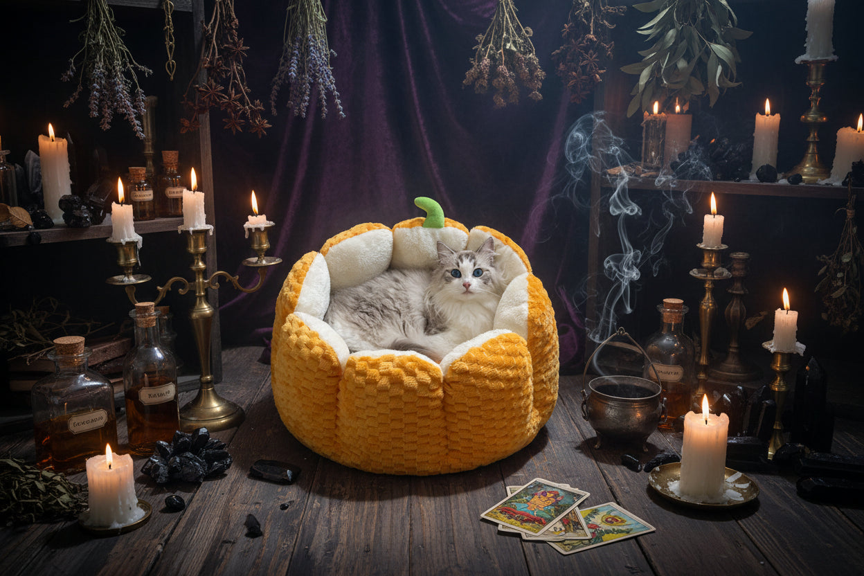Cozy Pumpkin Bed - Sorceress Sanctuary Small-Medium