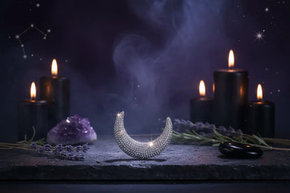 Crescent Moon Brooch - Sorceress Sanctuary Default Title