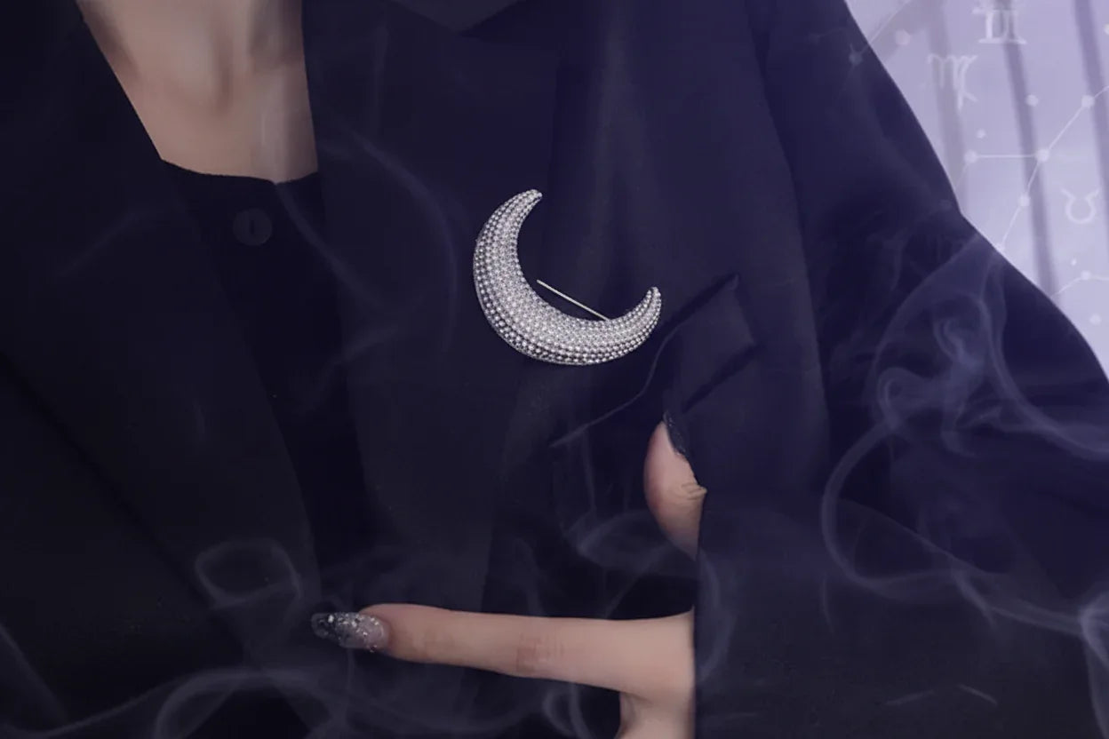 Crescent Moon Brooch - Sorceress Sanctuary Default Title