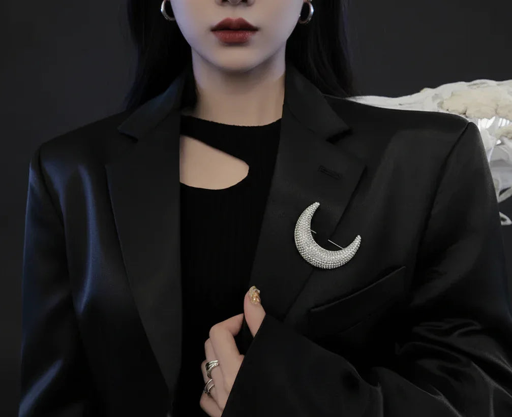 Crescent Moon Brooch - Sorceress Sanctuary Default Title
