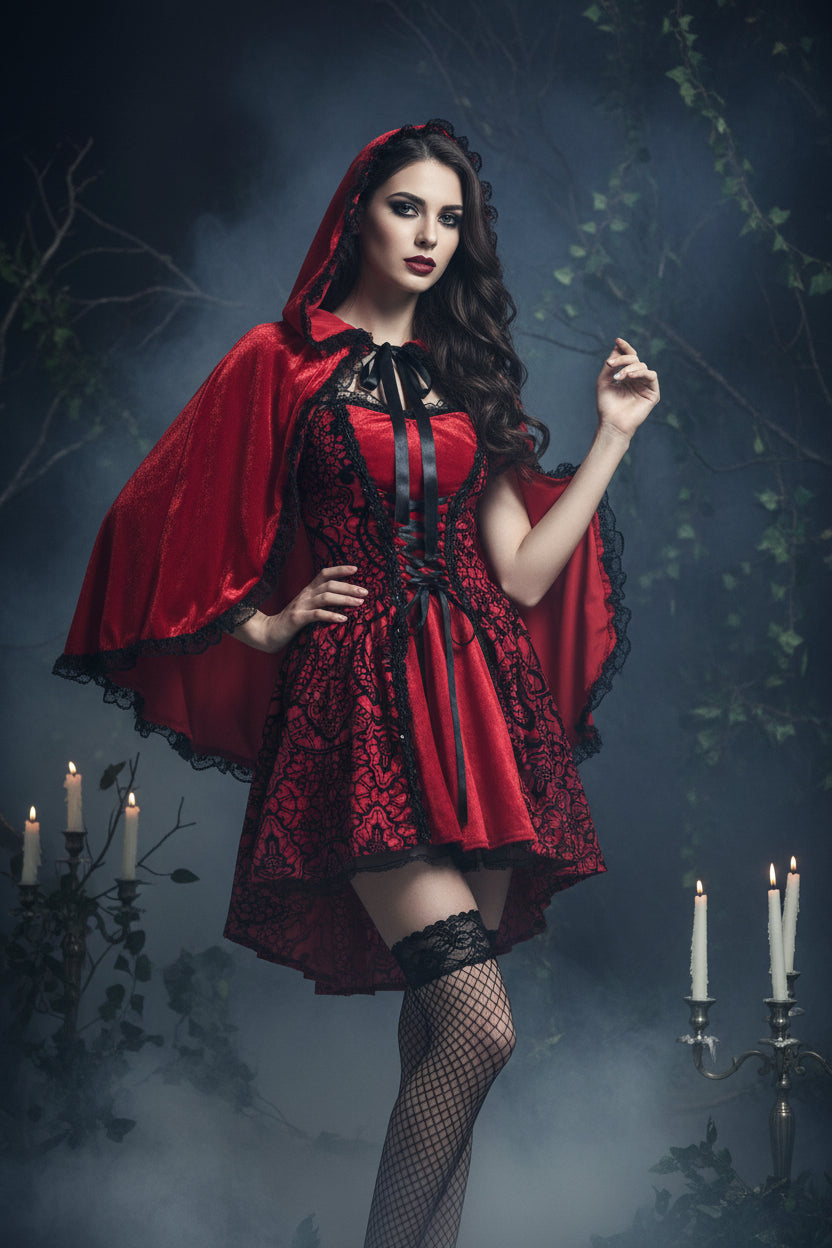 Crimson Witch Set - Sorceress Sanctuary Red / S-Red / M-Red / L-Red / XL-Red / XXL  