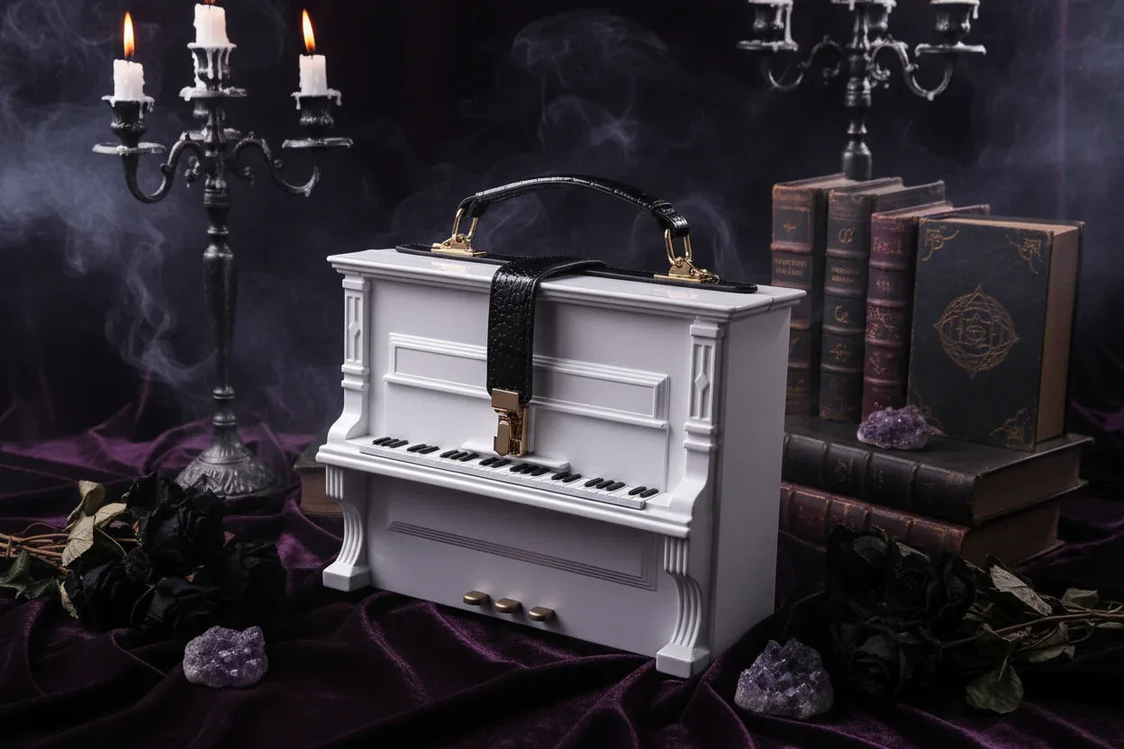 Cross Piano Bag - Sorceress Sanctuary Black-Green-White-Blue-Wine Red