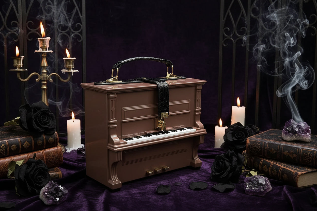 Cross Piano Bag - Sorceress Sanctuary Black-Green-White-Blue-Wine Red