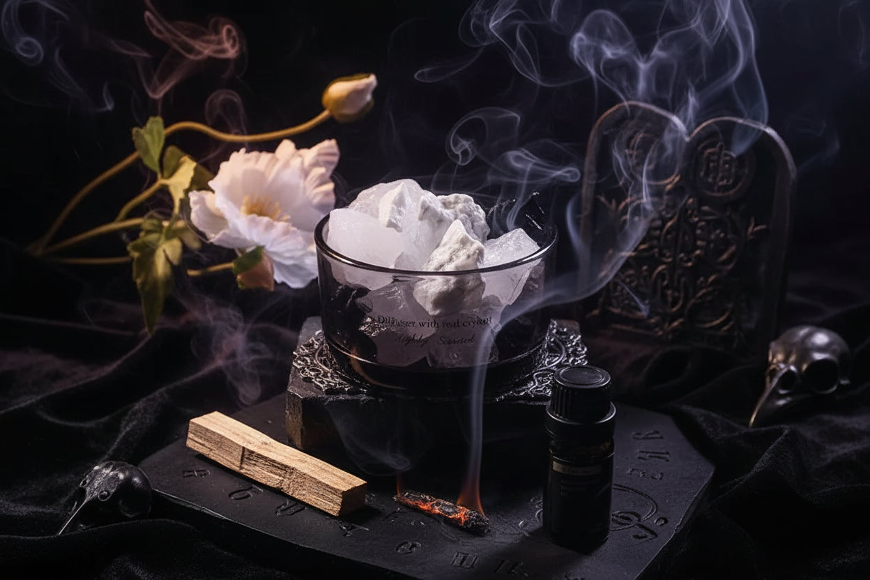 Crystal Aroma Stones - Sorceress Sanctuary Lavender-Hilton Garden-Westin White Tea-British pear freesia-Blue wind chimes