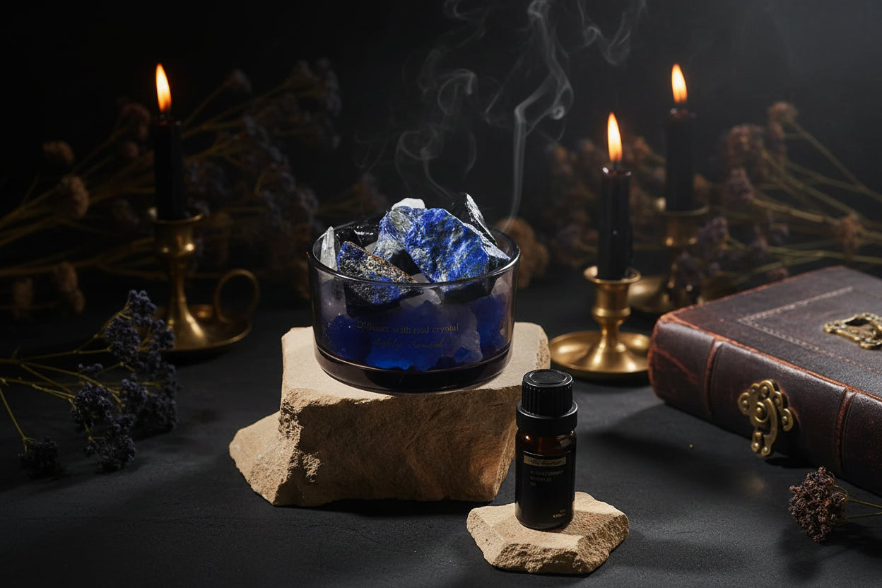 Crystal Aroma Stones - Sorceress Sanctuary Lavender-Hilton Garden-Westin White Tea-British pear freesia-Blue wind chimes