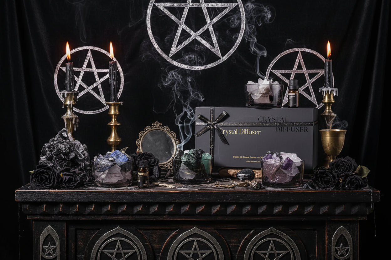 Crystal Aroma Stones - Sorceress Sanctuary Lavender-Hilton Garden-Westin White Tea-British pear freesia-Blue wind chimes