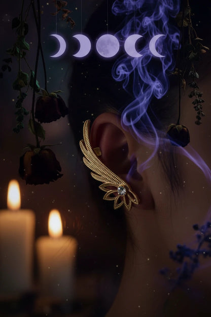 Crystal Elf Ear Cuffs - Sorceress Sanctuary Gold right-Silver right