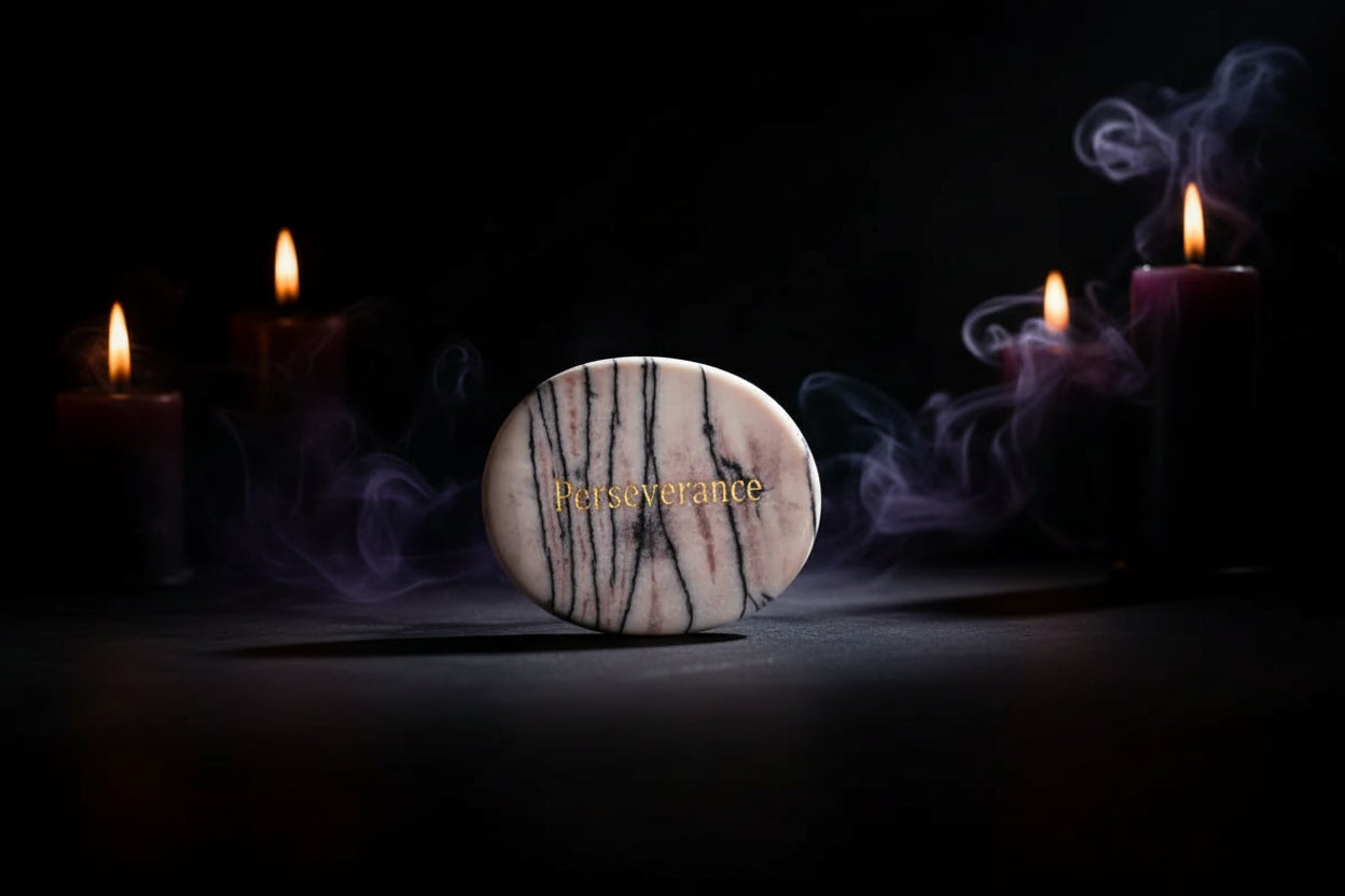 Crystal Energy Stones - Sorceress Sanctuary 45*35*7mm / White Pine (Hope)-45*35*7mm / one day at a time-45*35*7mm / Protein (Integrity)-45*35*7mm / Black Flash (Acceptance,)-45*35*7mm / Spot (Kindness)