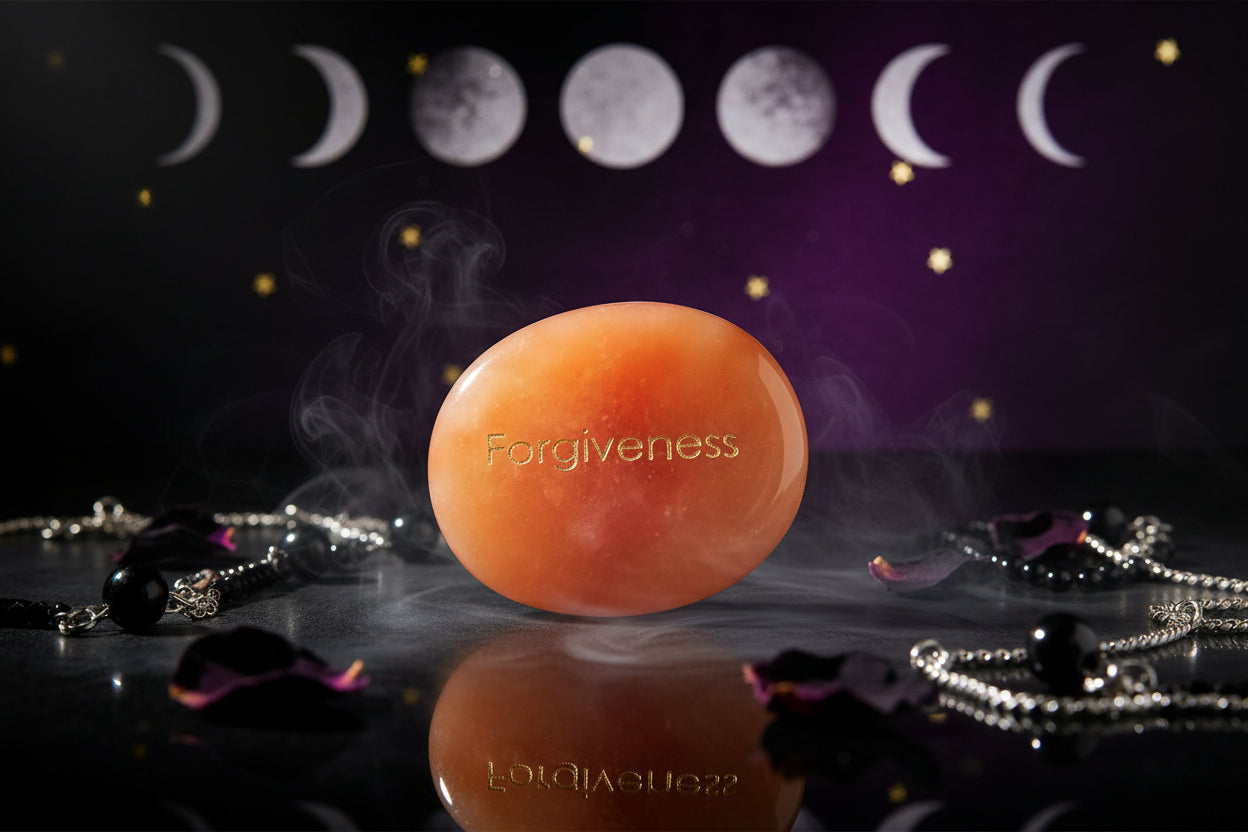 Crystal Energy Stones - Sorceress Sanctuary 45*35*7mm / White Pine (Hope)-45*35*7mm / one day at a time-45*35*7mm / Protein (Integrity)-45*35*7mm / Black Flash (Acceptance,)-45*35*7mm / Spot (Kindness)