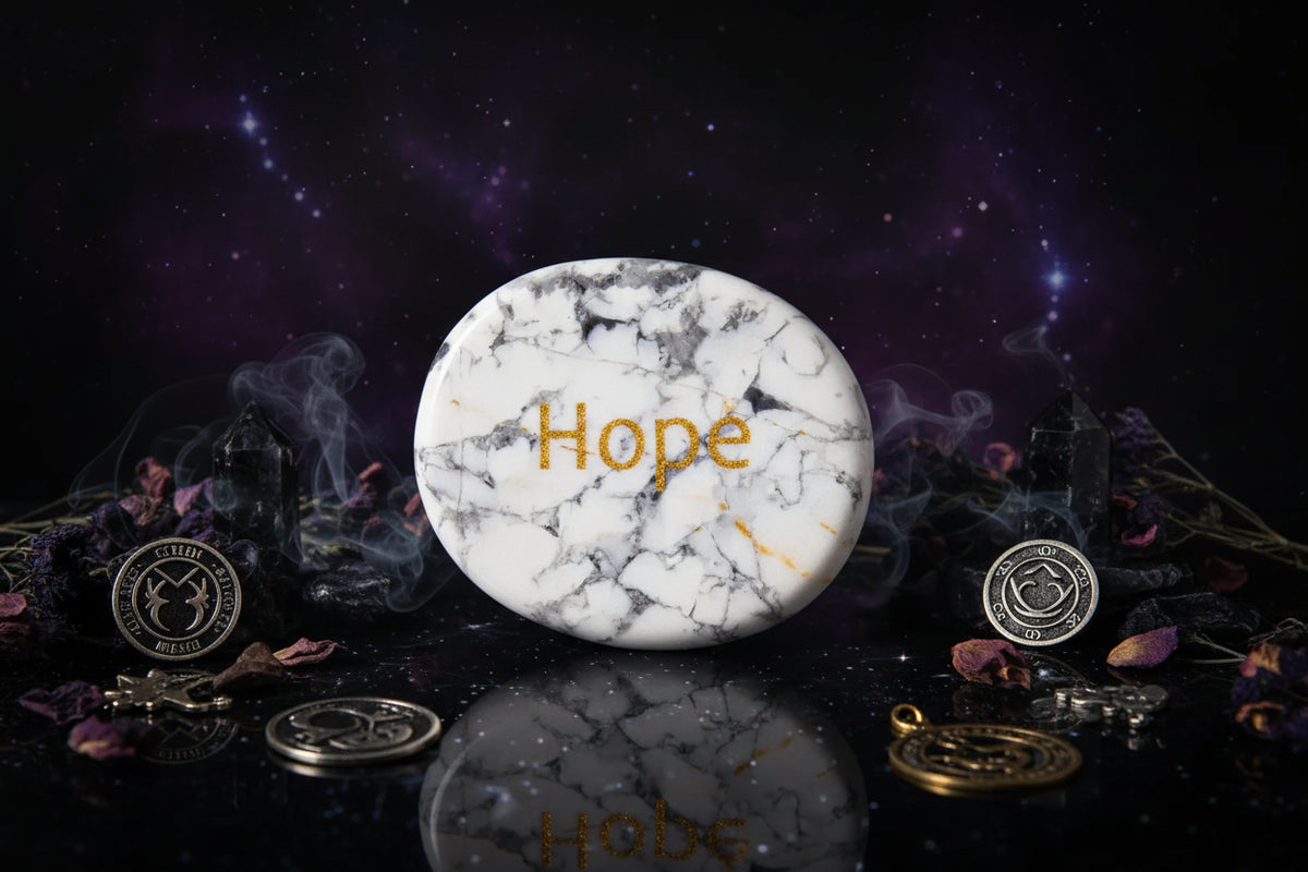 Crystal Energy Stones - Sorceress Sanctuary 45*35*7mm / White Pine (Hope)-45*35*7mm / one day at a time-45*35*7mm / Protein (Integrity)-45*35*7mm / Black Flash (Acceptance,)-45*35*7mm / Spot (Kindness)