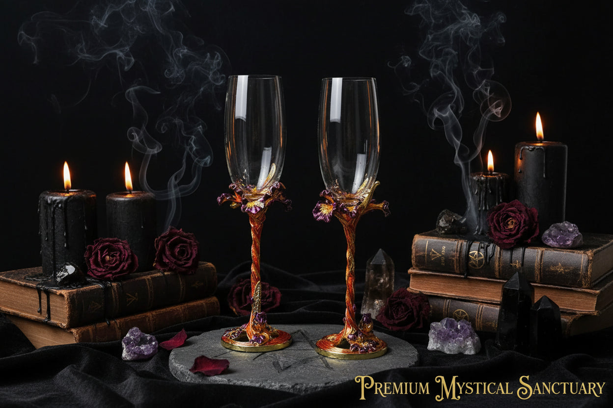 Crystal Floral Glasses - Sorceress Sanctuary Yellow-green