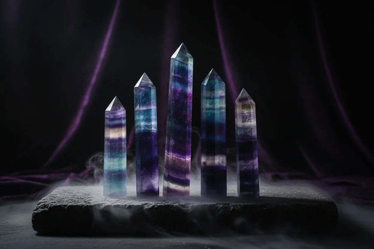 Crystal Fluorite - Sorceress Sanctuary Fine color fluorite / 40-50mm-Fine color fluorite / 50-60mm-Fine color fluorite / 60-70mm-Fine color fluorite / 70-80mm
