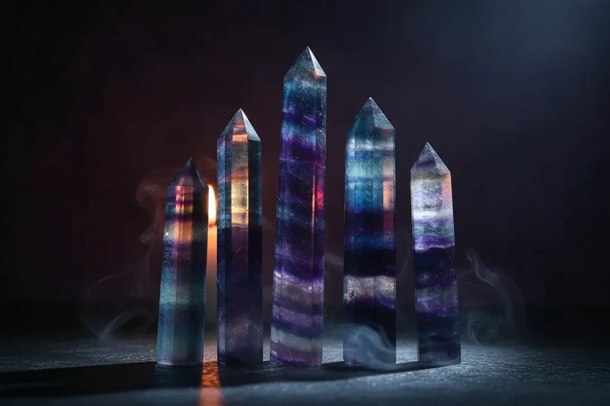 Crystal Fluorite - Sorceress Sanctuary Fine color fluorite / 40-50mm-Fine color fluorite / 50-60mm-Fine color fluorite / 60-70mm-Fine color fluorite / 70-80mm