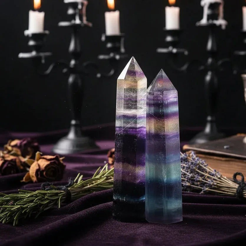 Crystal Fluorite - Sorceress Sanctuary Fine color fluorite / 40-50mm-Fine color fluorite / 50-60mm-Fine color fluorite / 60-70mm-Fine color fluorite / 70-80mm