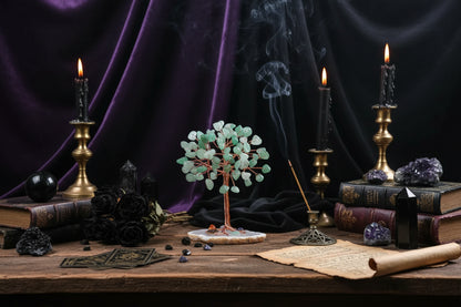 Crystal Gemstone Tree - Sorceress Sanctuary Aquamarine Gravel-Red agate gravel-Green East Mausoleum Gravel-Powder Crystal gravel-Fluorite crushed stone