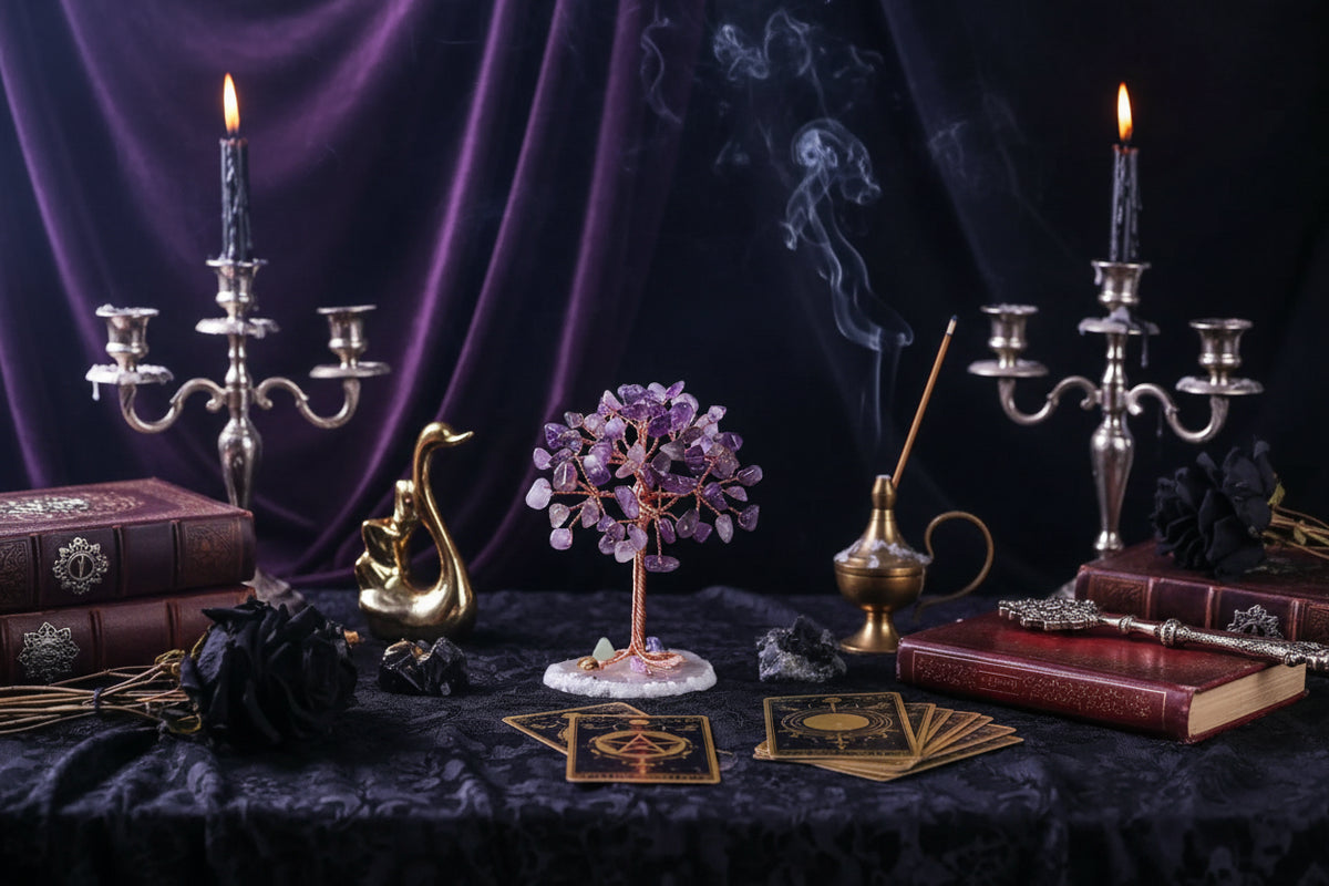 Crystal Gemstone Tree - Sorceress Sanctuary Aquamarine Gravel-Red agate gravel-Green East Mausoleum Gravel-Powder Crystal gravel-Fluorite crushed stone