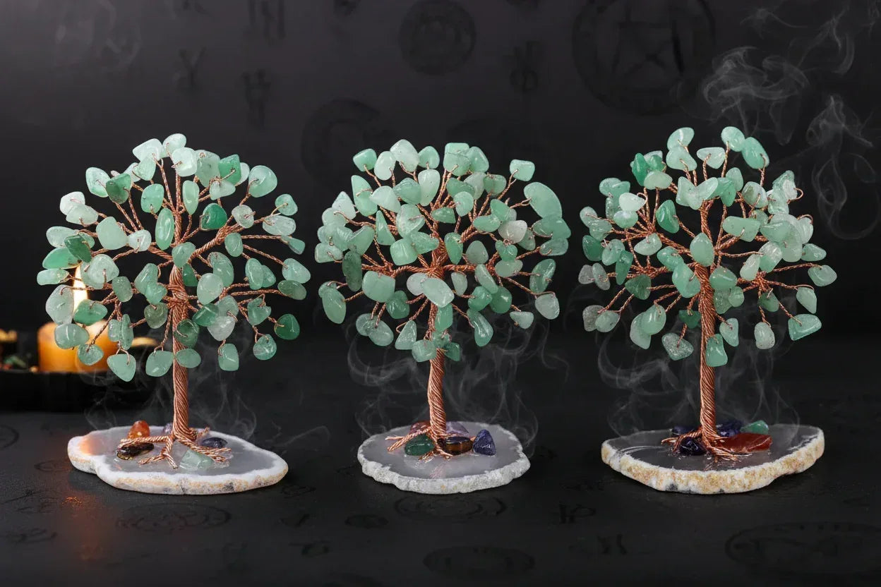 Crystal Gemstone Tree - Sorceress Sanctuary Aquamarine Gravel-Red agate gravel-Green East Mausoleum Gravel-Powder Crystal gravel-Fluorite crushed stone