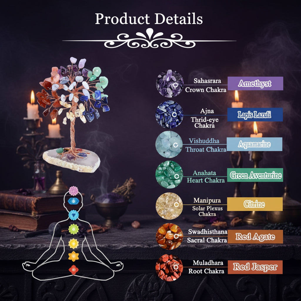 Crystal Gemstone Tree - Sorceress Sanctuary Aquamarine Gravel-Red agate gravel-Green East Mausoleum Gravel-Powder Crystal gravel-Fluorite crushed stone