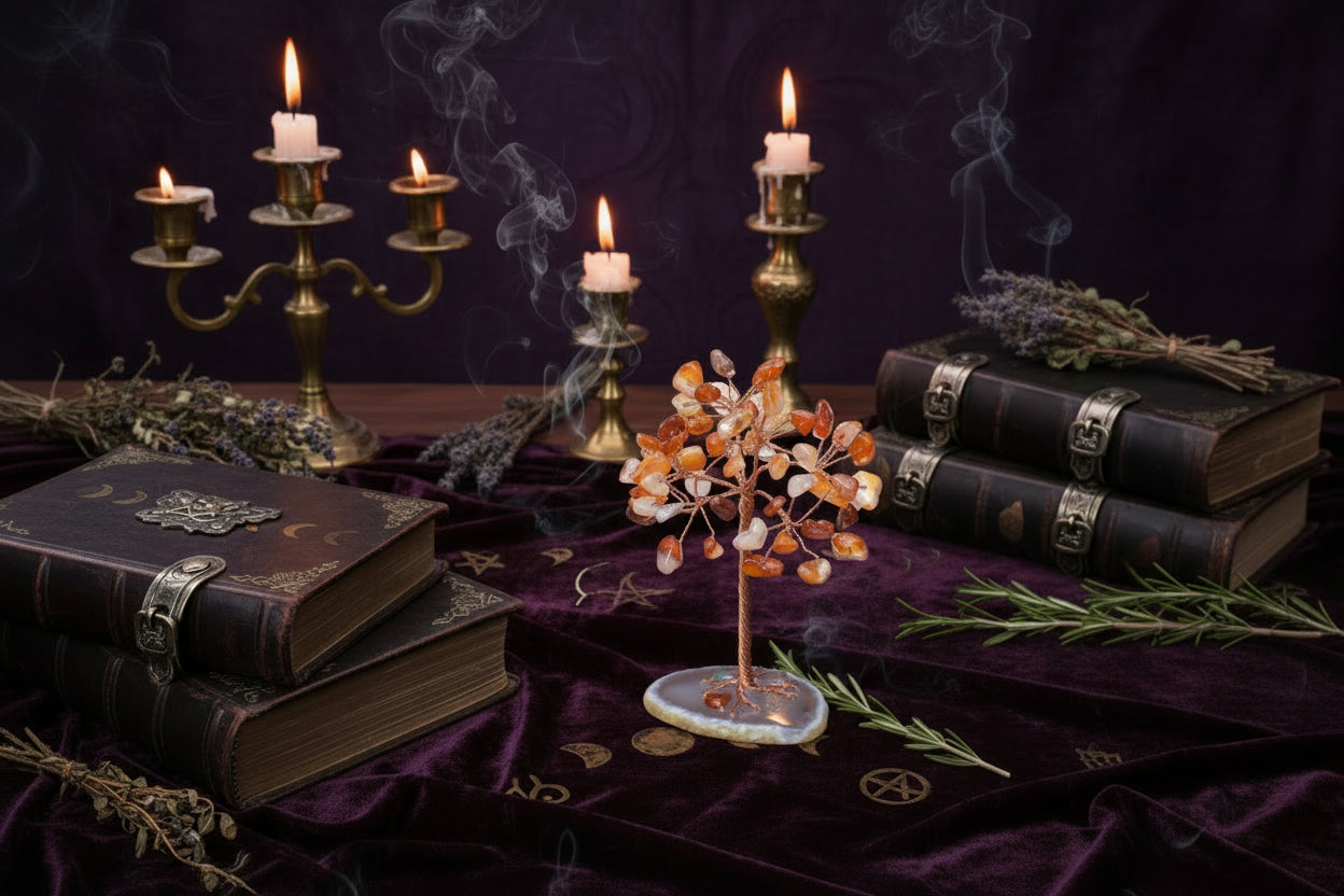 Crystal Gemstone Tree - Sorceress Sanctuary Aquamarine Gravel-Red agate gravel-Green East Mausoleum Gravel-Powder Crystal gravel-Fluorite crushed stone
