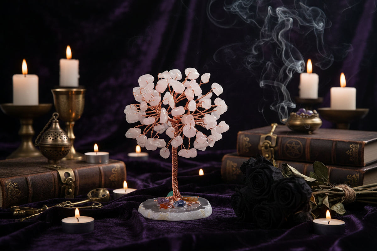 Crystal Gemstone Tree - Sorceress Sanctuary Aquamarine Gravel-Red agate gravel-Green East Mausoleum Gravel-Powder Crystal gravel-Fluorite crushed stone
