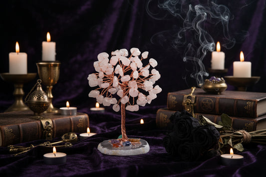 Crystal Gemstone Tree - Sorceress Sanctuary Aquamarine Gravel-Red agate gravel-Green East Mausoleum Gravel-Powder Crystal gravel-Fluorite crushed stone