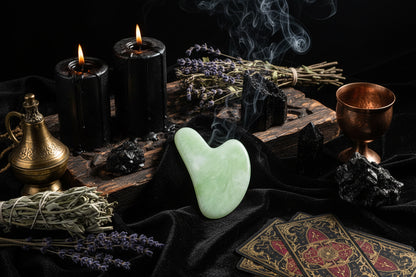 Crystal Gua Sha - Sorceress Sanctuary Amethyst Heart-Tiger's Eye Heart-White Crystal Heart-Powder Crystal Heart-Protein Heart
