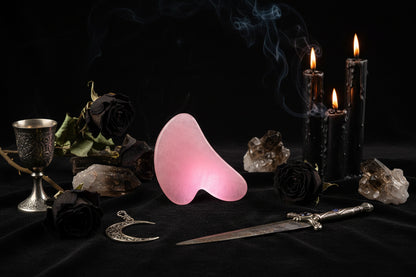 Crystal Gua Sha - Sorceress Sanctuary Amethyst Heart-Tiger's Eye Heart-White Crystal Heart-Powder Crystal Heart-Protein Heart