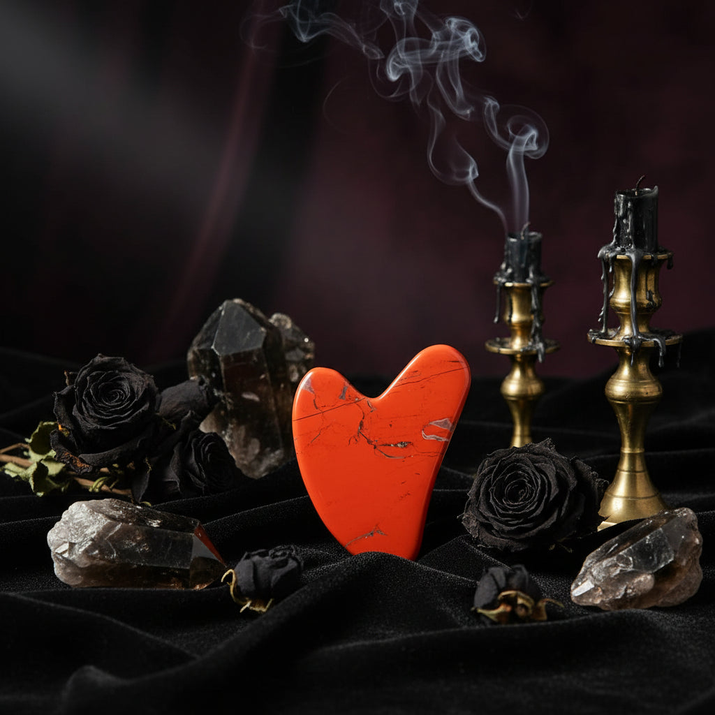 Crystal Gua Sha - Sorceress Sanctuary Amethyst Heart-Tiger's Eye Heart-White Crystal Heart-Powder Crystal Heart-Protein Heart