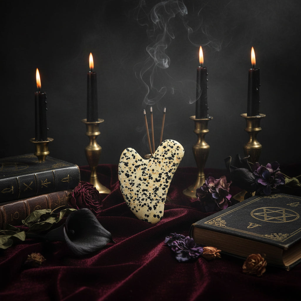 Crystal Gua Sha - Sorceress Sanctuary Amethyst Heart-Tiger's Eye Heart-White Crystal Heart-Powder Crystal Heart-Protein Heart