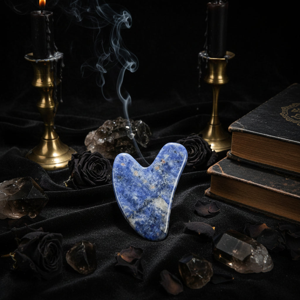 Crystal Gua Sha - Sorceress Sanctuary Amethyst Heart-Tiger's Eye Heart-White Crystal Heart-Powder Crystal Heart-Protein Heart