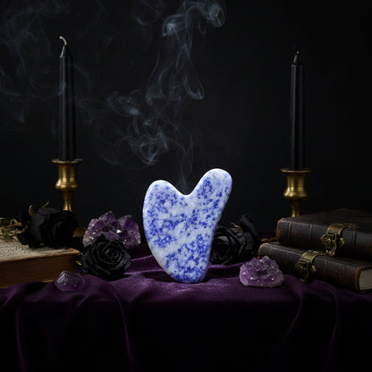 Crystal Gua Sha - Sorceress Sanctuary Amethyst Heart-Tiger's Eye Heart-White Crystal Heart-Powder Crystal Heart-Protein Heart
