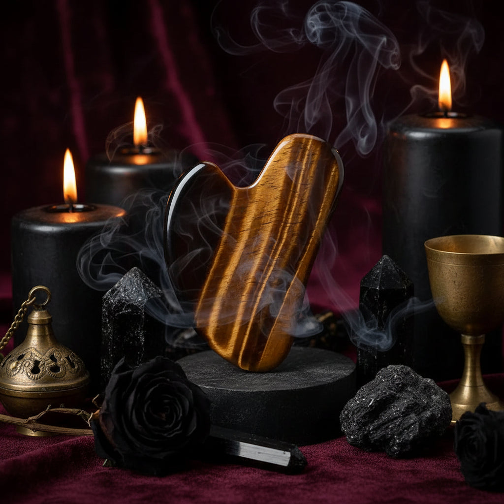Crystal Gua Sha - Sorceress Sanctuary Amethyst Heart-Tiger's Eye Heart-White Crystal Heart-Powder Crystal Heart-Protein Heart