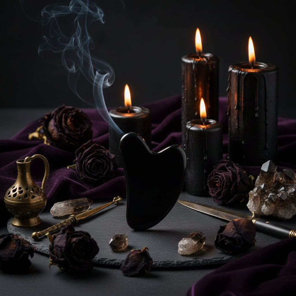 Crystal Gua Sha - Sorceress Sanctuary Amethyst Heart-Tiger's Eye Heart-White Crystal Heart-Powder Crystal Heart-Protein Heart