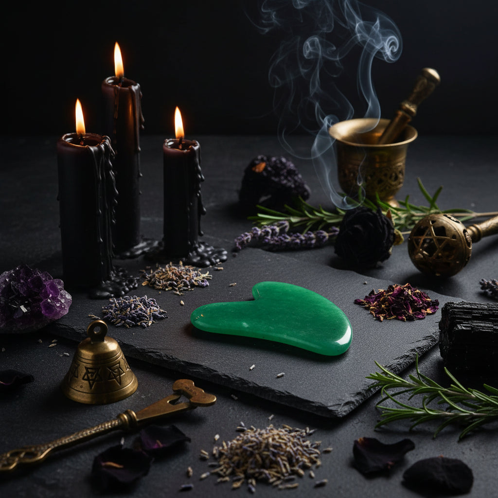 Crystal Gua Sha - Sorceress Sanctuary Amethyst Heart-Tiger's Eye Heart-White Crystal Heart-Powder Crystal Heart-Protein Heart