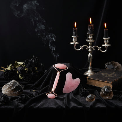 Crystal Gua Sha - Sorceress Sanctuary Amethyst Heart-Tiger's Eye Heart-White Crystal Heart-Powder Crystal Heart-Protein Heart